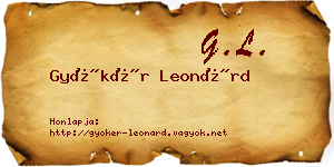 Gyökér Leonárd névjegykártya